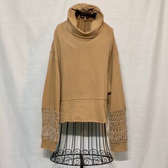 Free People Tops - Free People cowl neck sweat shirt